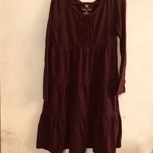 Girls purple long sleeve dress